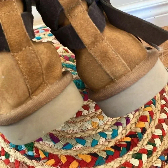 Kookaburra  by UGG tan cognac suede leathers bow high boots - Picture 3 of 5